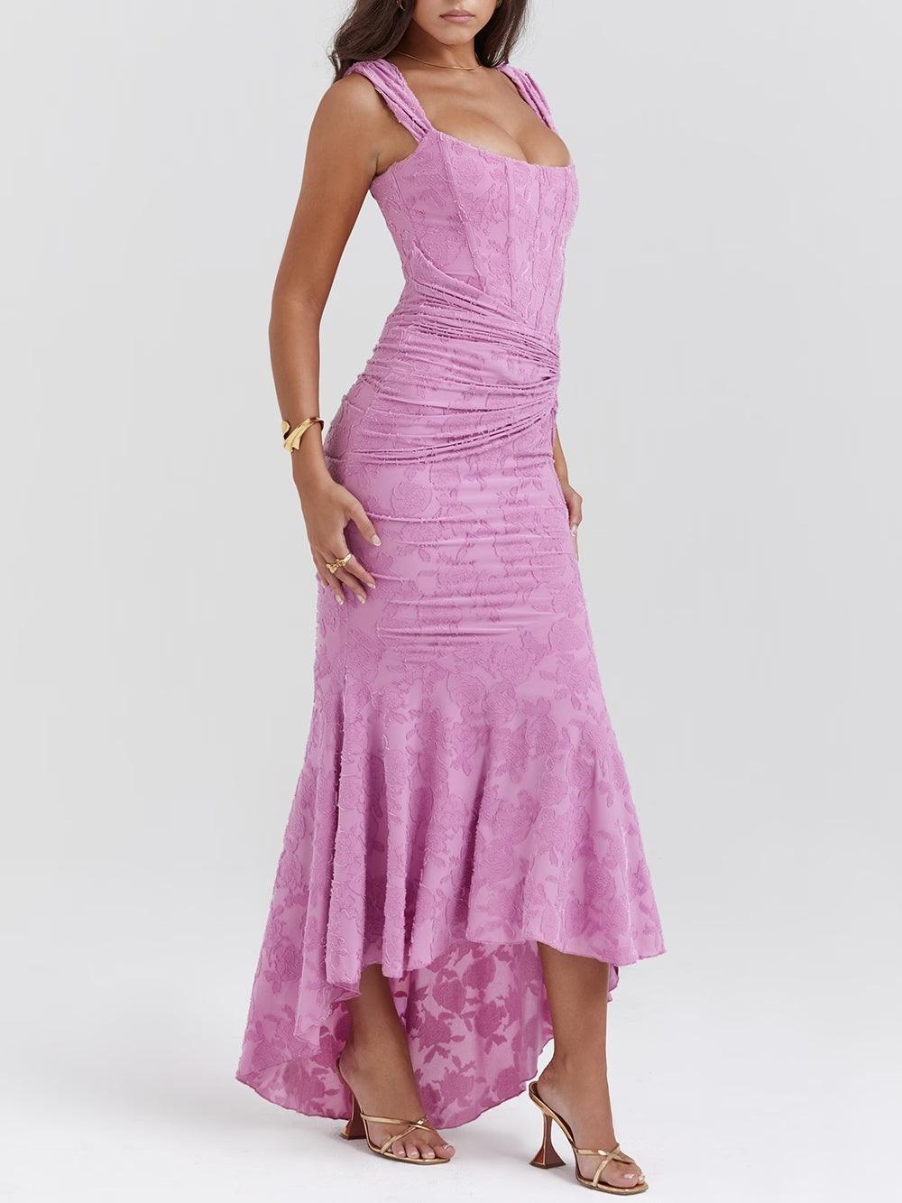 Lace Fishtail Midi Dress