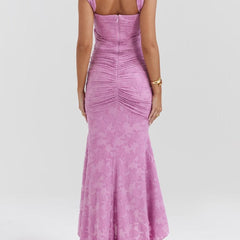 Lace Fishtail Midi Dress