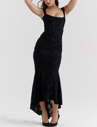 Lace Fishtail Midi Dress