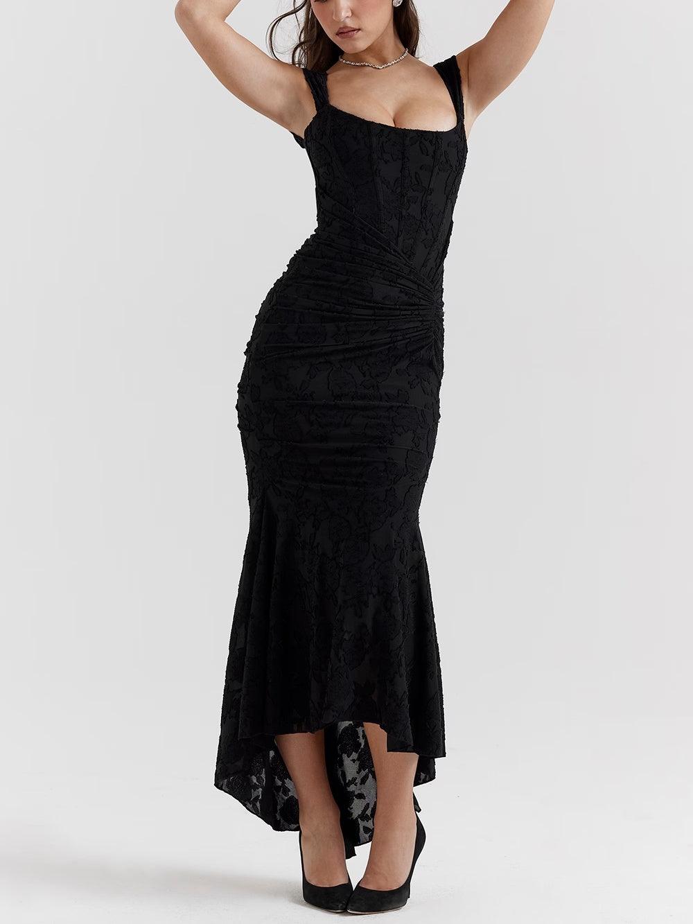 Lace Fishtail Midi Dress