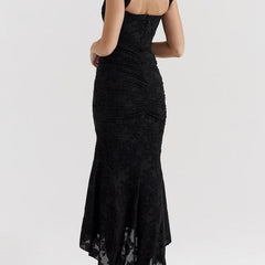 Lace Fishtail Midi Dress