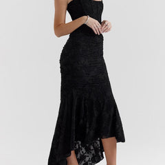Lace Fishtail Midi Dress