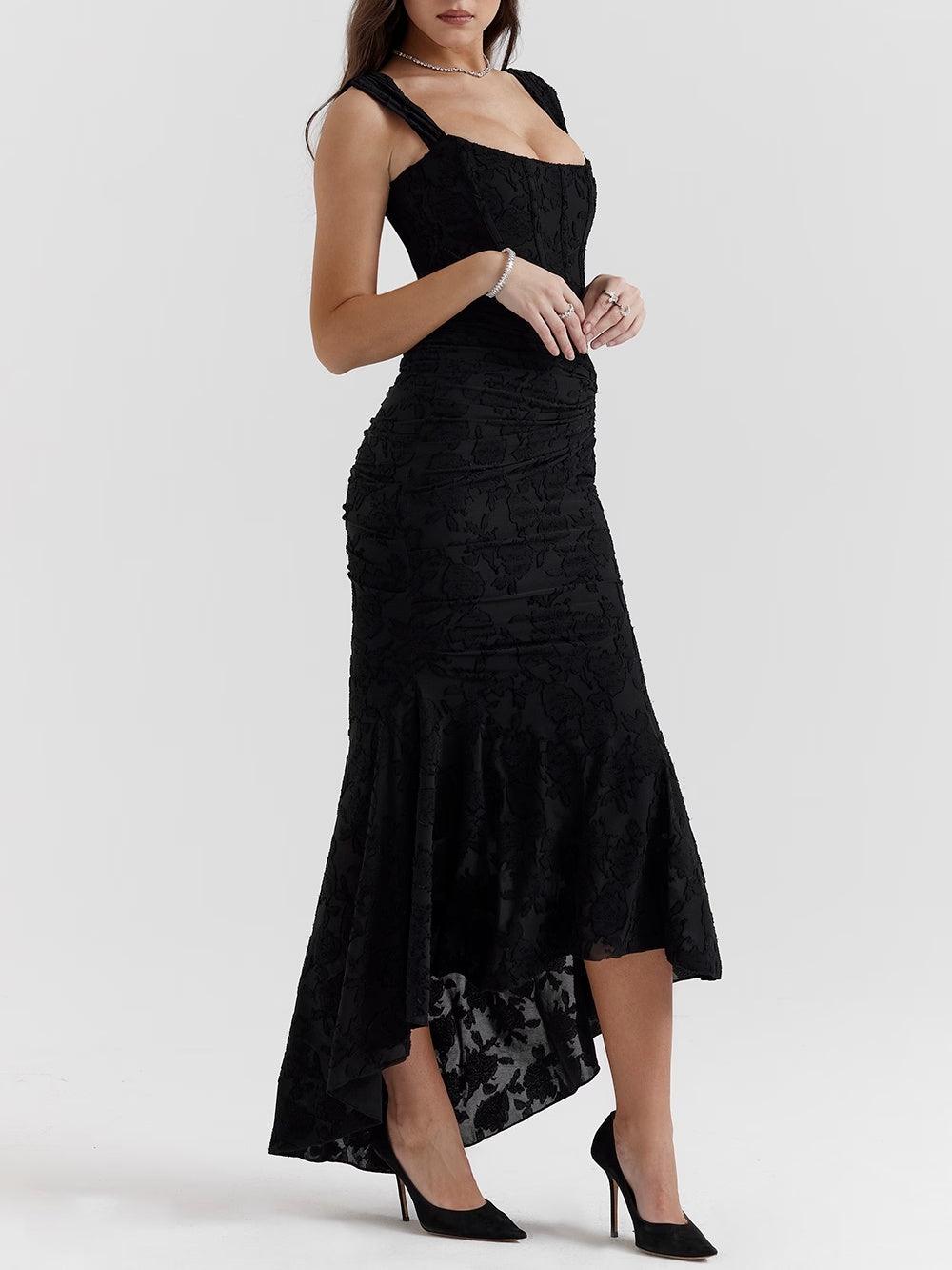 Lace Fishtail Midi Dress