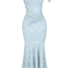 Lace Fishtail Midi Dress