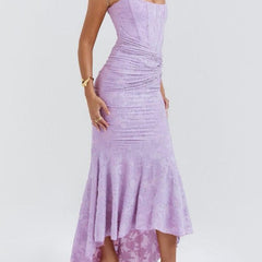 Lace Fishtail Midi Dress