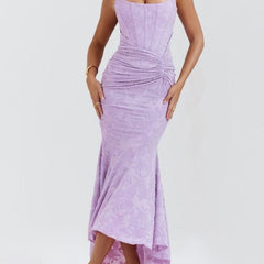 Lace Fishtail Midi Dress
