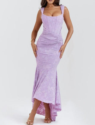 Lace Fishtail Midi Dress