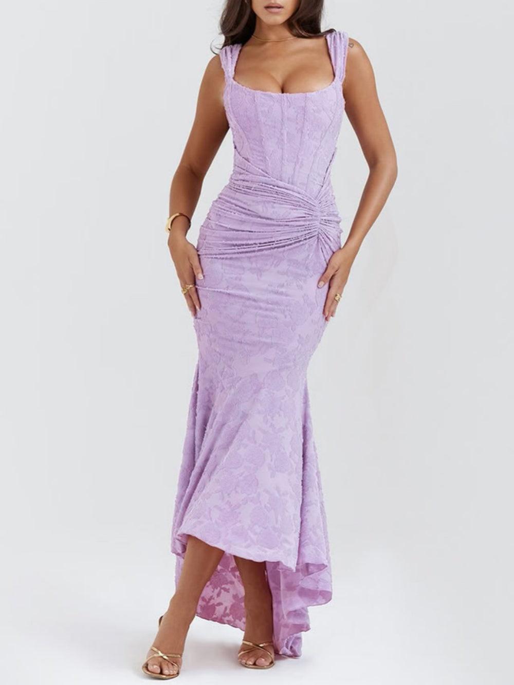 Lace Fishtail Midi Dress