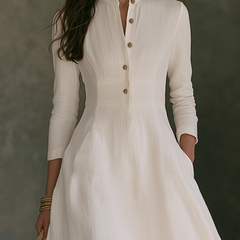 Linen A-Line Maxi Dress for Women
