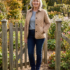 Kelley quilted jacket, worn