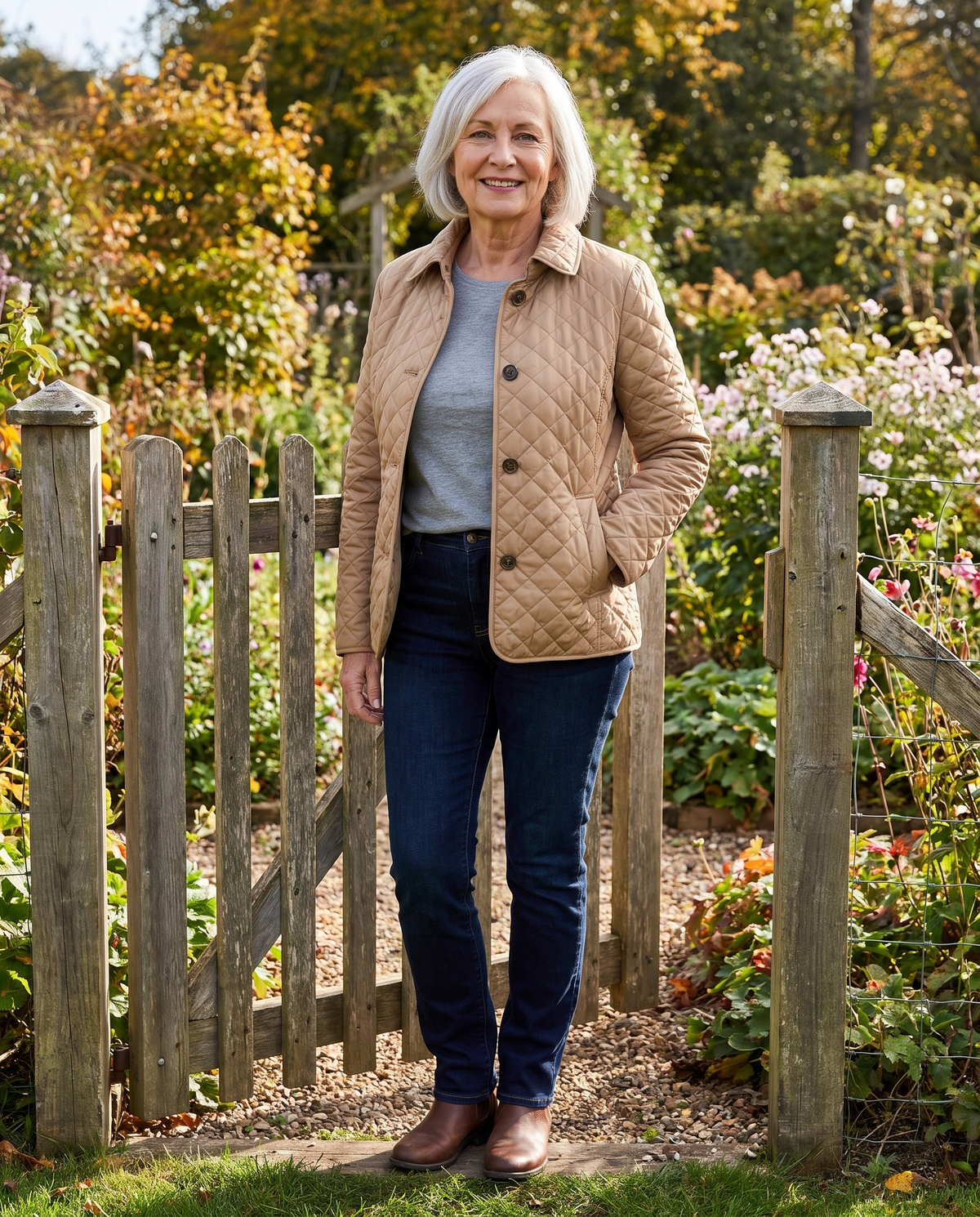 Kelley quilted jacket, worn