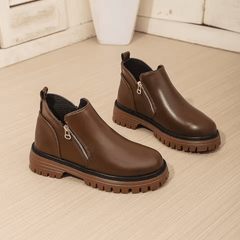 Nova | Platform Ankle Boots with Side Zipper