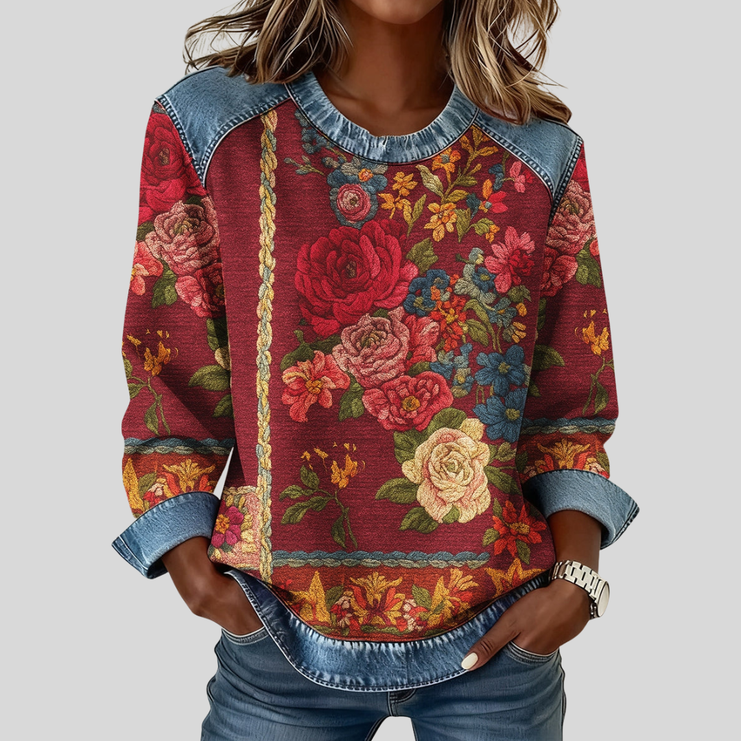 Floral Print Sweatshirt