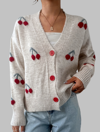 Chic Button Front Long Sleeve Cardigan