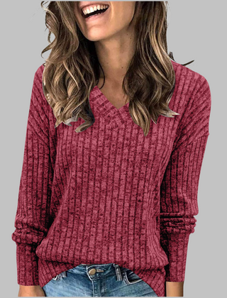 Comfy V-Neck Long Sleeve Top