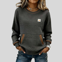 Crew Neck Colorblock Sweatshirt