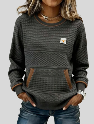 Crew Neck Colorblock Sweatshirt