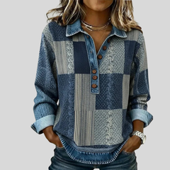 Colorblock Print Sweatshirt