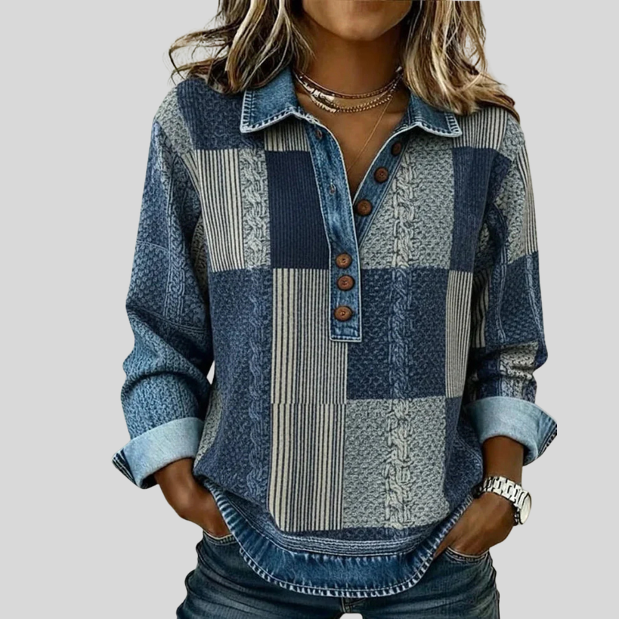 Colorblock Print Sweatshirt