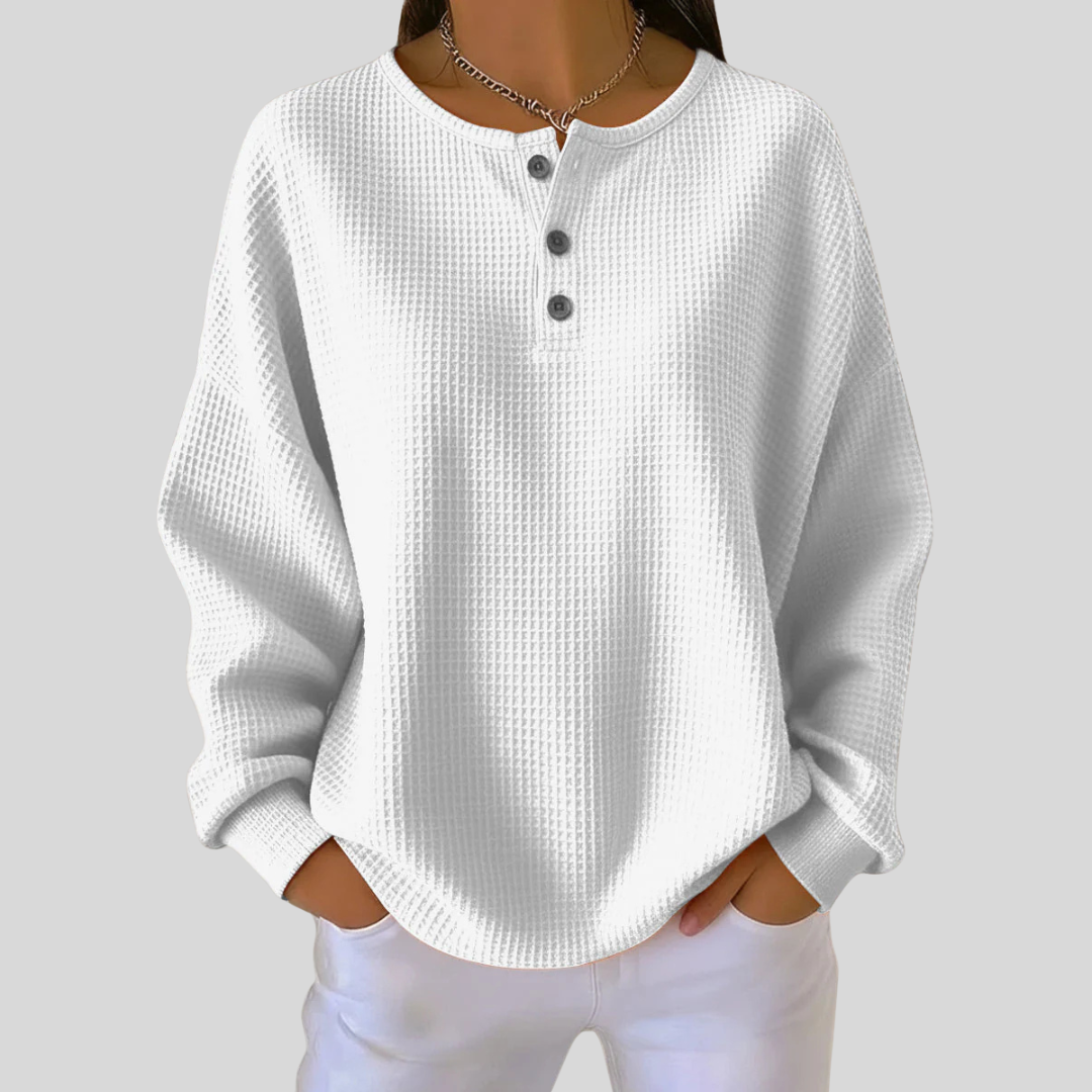 Casual Henley Sweatshirt