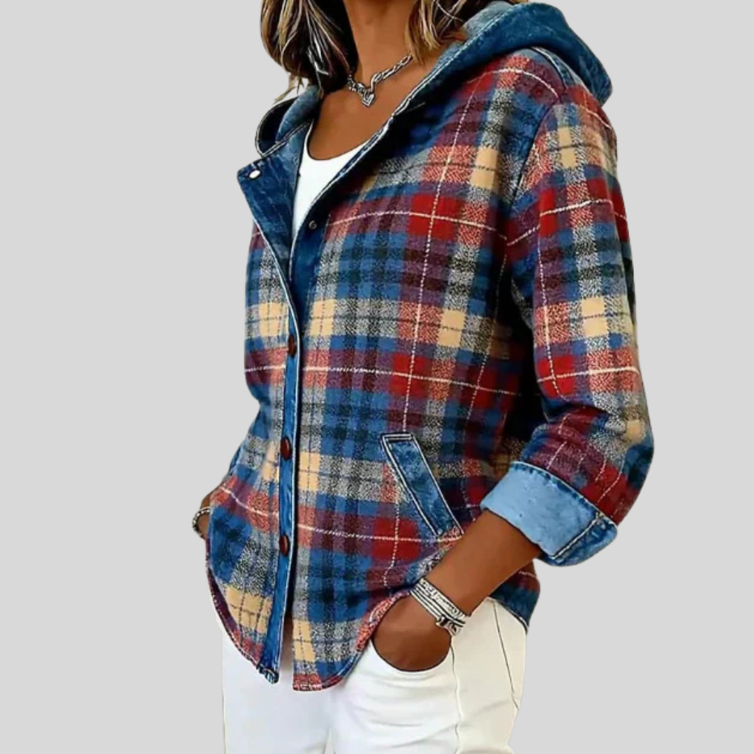 Hooded Plaid Shacket