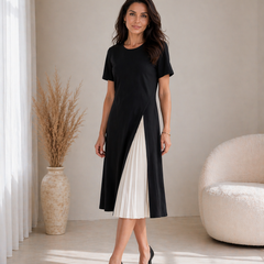 Monica | Midi Dress with a Pleated Panel