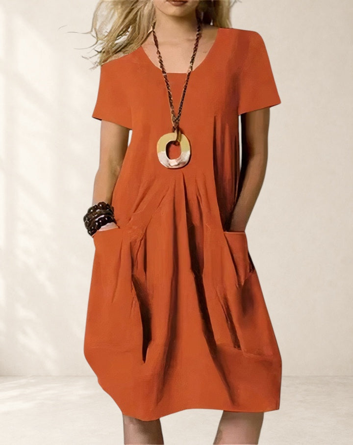 Easy Casual Flow Midi Dress