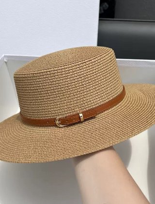 Straw Wide Brim Top Hat