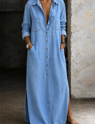 Denim Button Down Dress