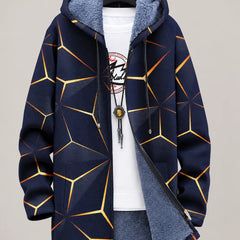 Geometric Hooded Jacket