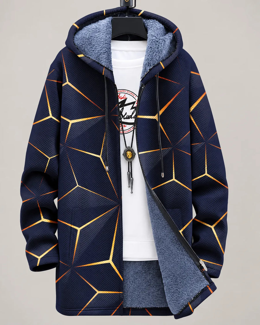 Geometric Hooded Jacket