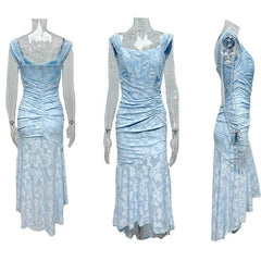 Lace Fishtail Midi Dress