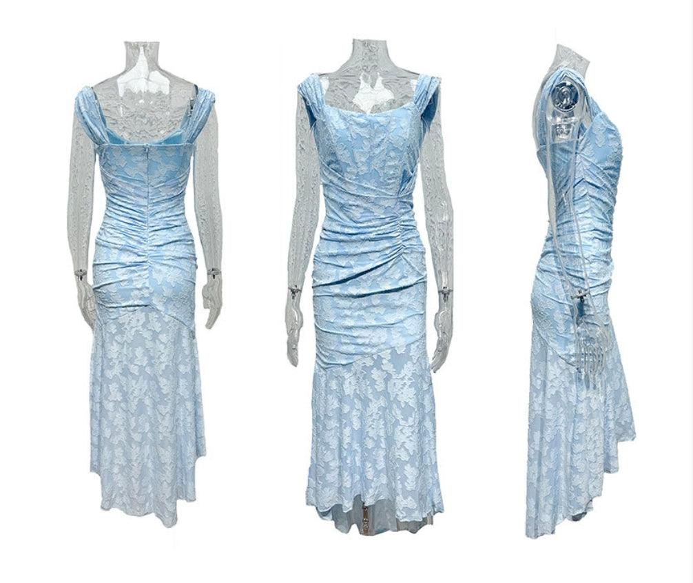 Lace Fishtail Midi Dress