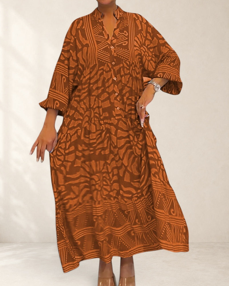 Maxi Dress With Elegant Print