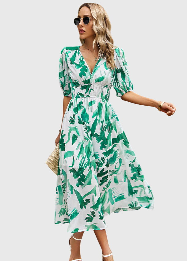 Flattering Floral Midi Dress