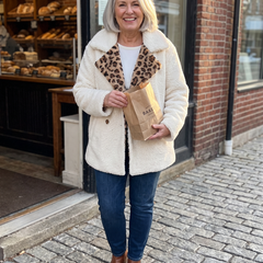Lori teddy coat, worn