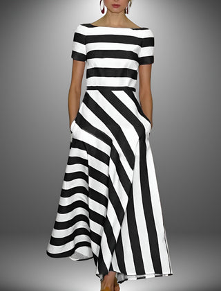 Effortless Modern Stripe Dress