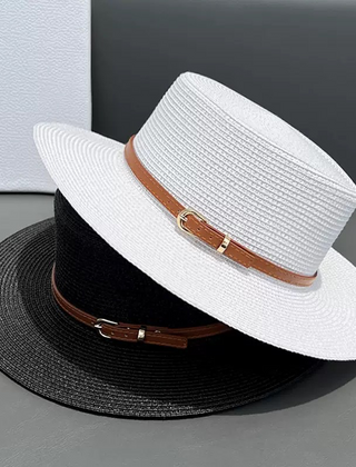 Straw Wide Brim Top Hat