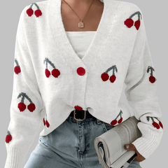 Chic Button Front Long Sleeve Cardigan