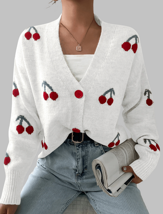 Chic Button Front Long Sleeve Cardigan