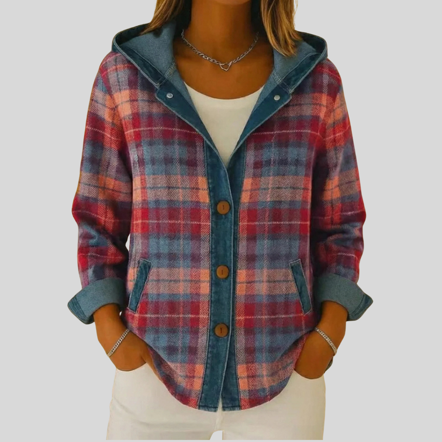 Hooded Plaid Shacket