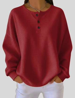Casual Henley Sweatshirt