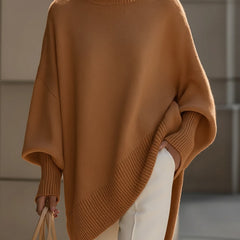 Oversized Draped Wide-Neck Sweater