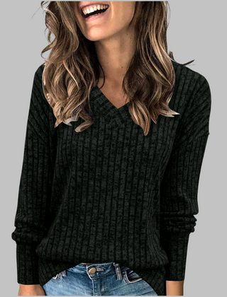 Comfy V-Neck Long Sleeve Top