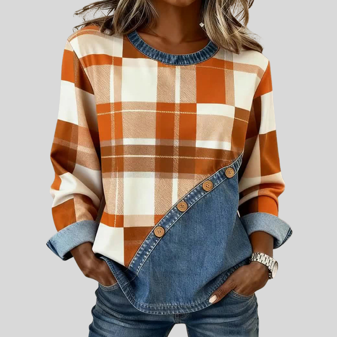 Patchwork Pullover Top