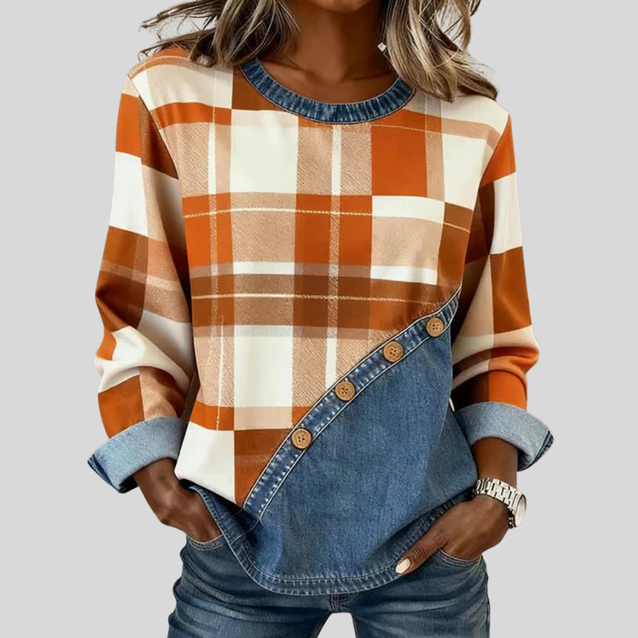 Patchwork Pullover Top