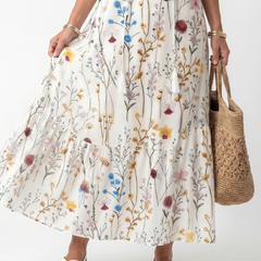 Tessa | Flowy Botanical-Print Midi Dress
