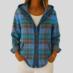 Hooded Plaid Shacket