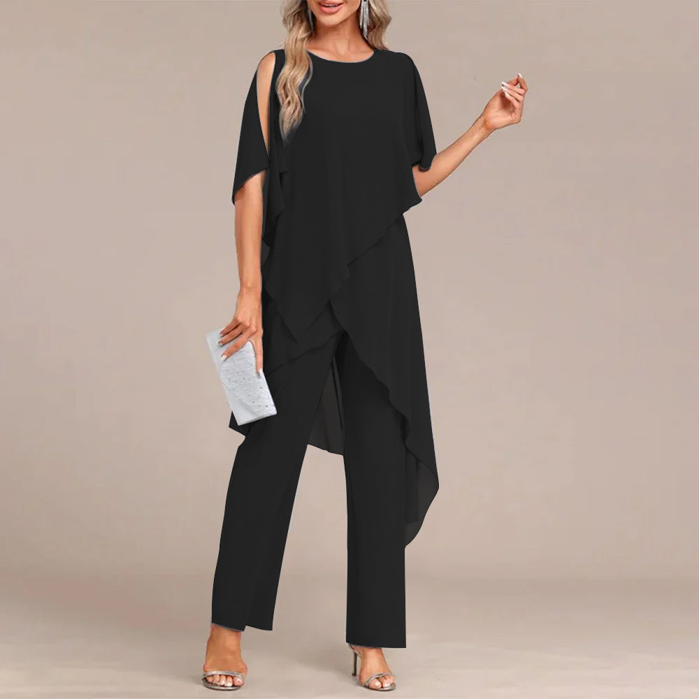 Round Neck Two-Piece Set