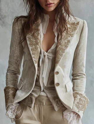 Embroidered Tailored Blazer